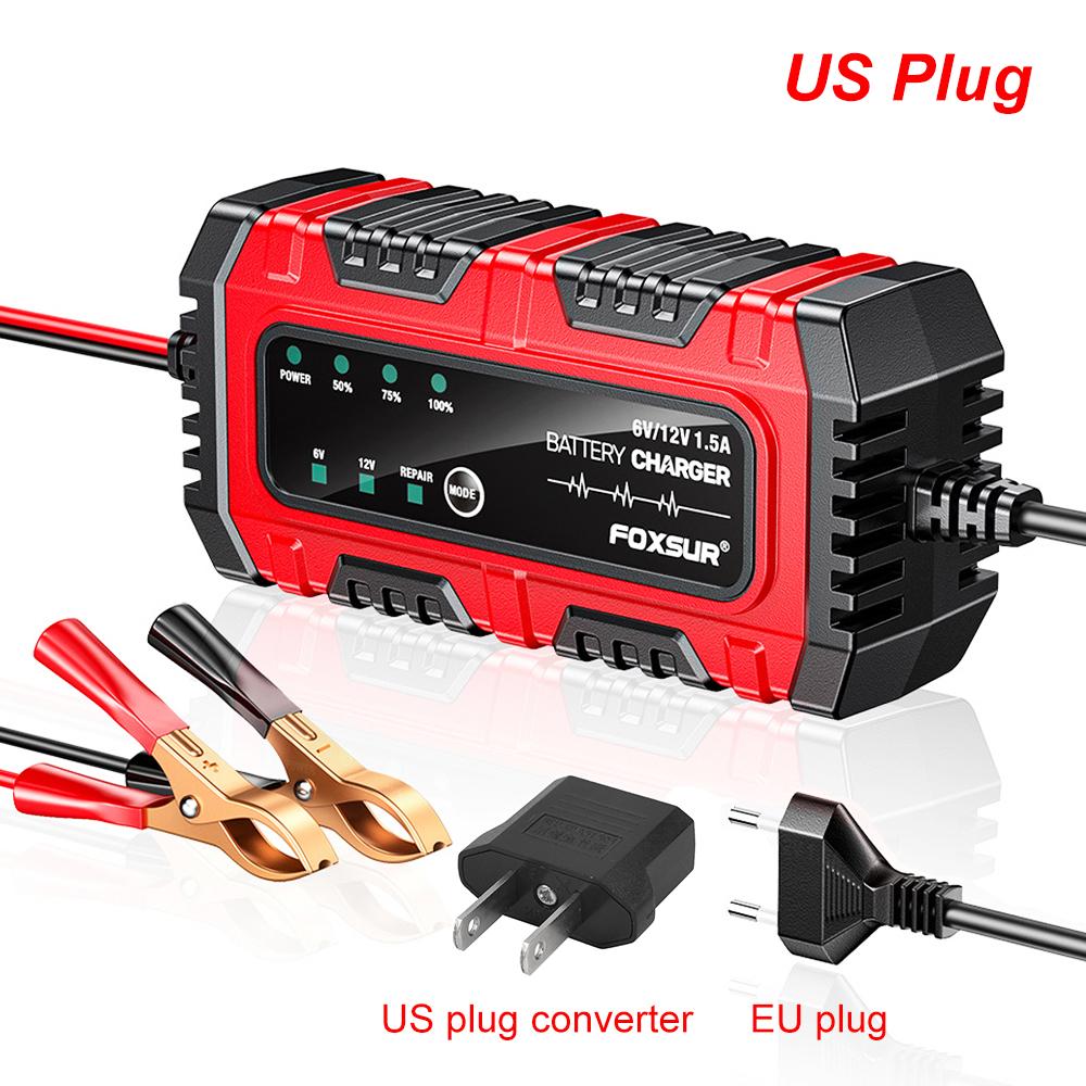 Car Battery Chargers 6V 12V 25W Storage Cell Lead-Acid Battery Maintance Smart Pulse Repair Motorcycle Battery Charge Device