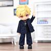 Obitsu 11 OB11 Size Costume Obitsu Doll 11cm Body Loose Suit Set Top and Bottom Necklace Set 4 Colors T-shirt 4-piece (navy)