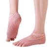 Fashion Solid Color Female Cross Straps Ballet Open Toe Floor Socks Silicone Non-slip Yoga Socks