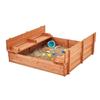 Wooden Sandbox Sand Box Sand Pit with Bottom Liner for Outdoor Ages 3-12