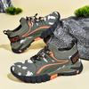 Large size men's outdoor hiking shoes, fly-woven mesh, breathable and quick-drying creek walking shoes, wild camping, wading shoes, thick soles