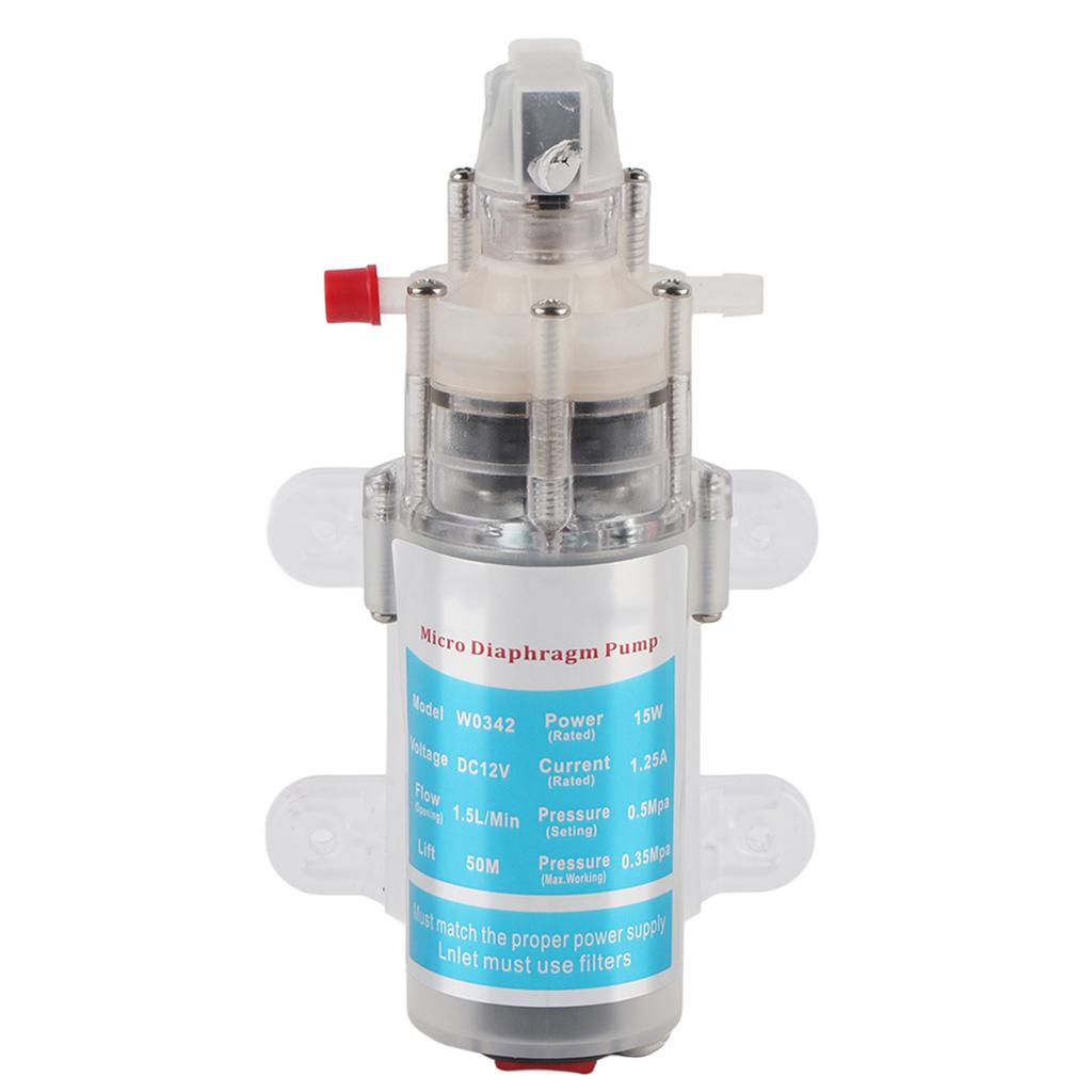 Pompă de apă silențioasă 12V 15W, calitate alimentară, autoamorsantă, micro pompă cu diafragmă DC