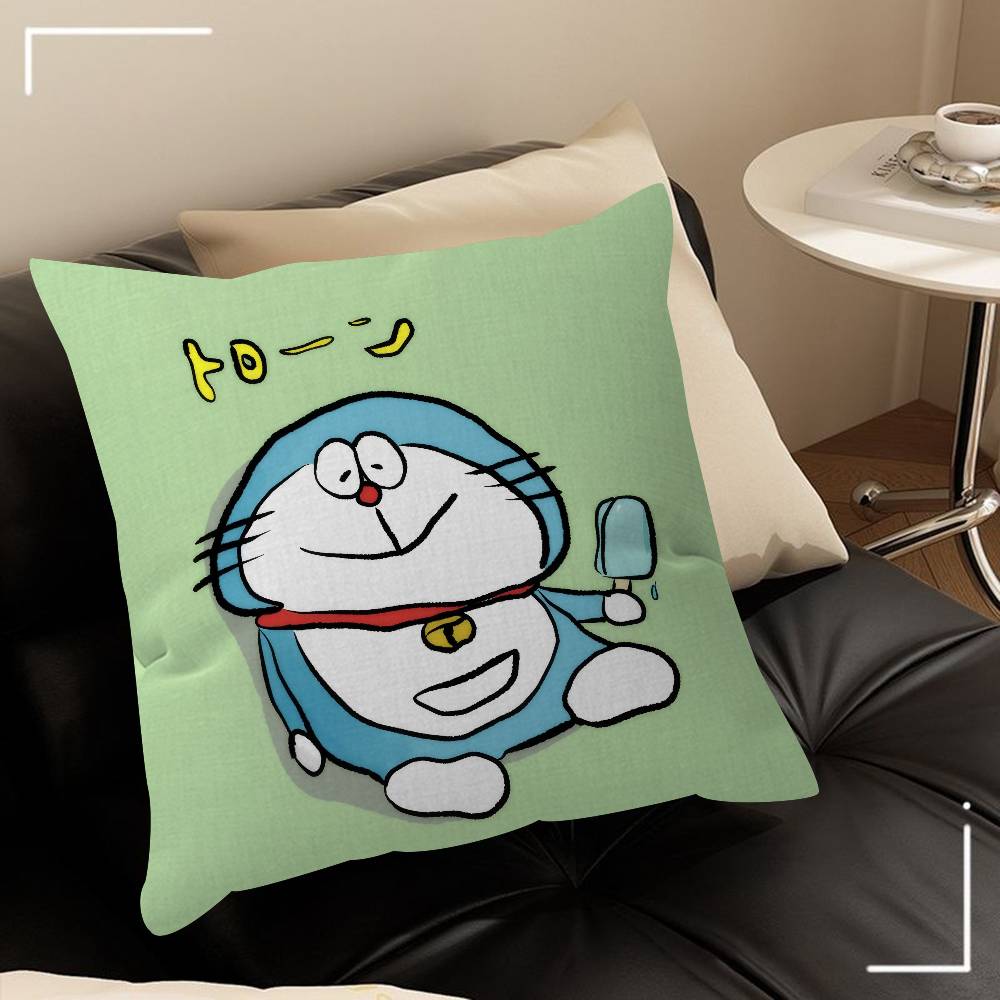 Pillow Cover Sofa Cushion Cover Home Room Decoration Children Gift Anime D-D-Doraemon W-Whitepaper