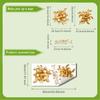 1 Sheet Beautiful Golden Flower Toilet Sticker Bathroom Toilet Cover Decorative Sticker Waterproof Self Adhesive