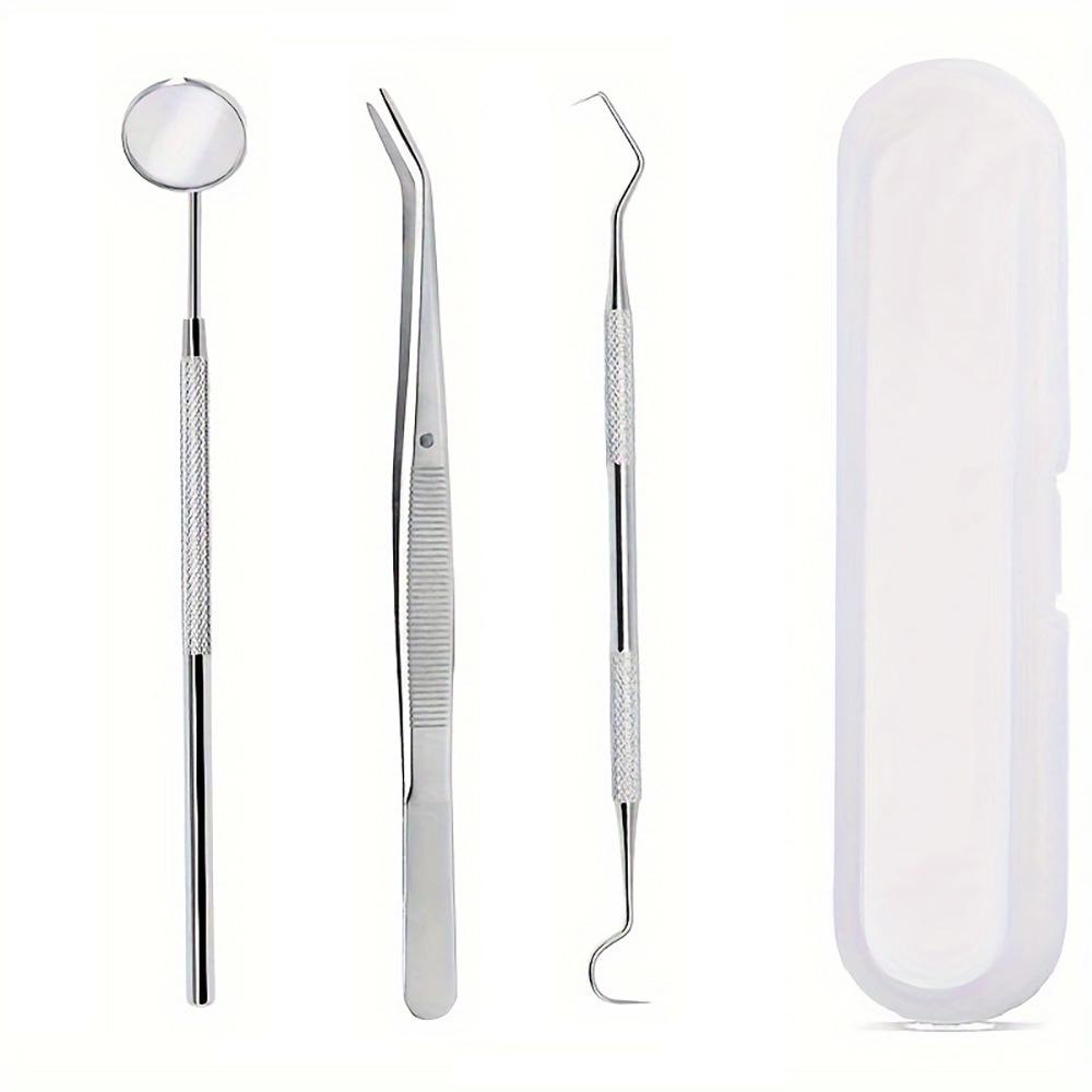 Stainless Steel Dentist Oral Tools Cleaning Flossing Tartar Removal Easy To Clean Not Easy To Break Dental Oral Mirror Care Kit