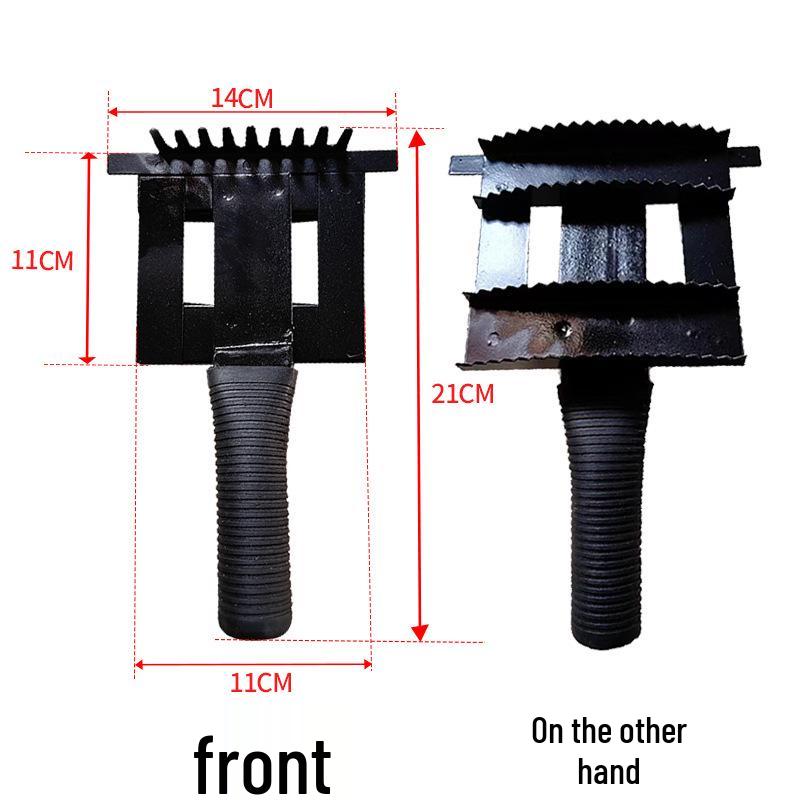 Stainless Steel Multi-Animal Grooming Comb: Hair Serrated Sweat Scraper & Itch Relief Rake for Cows, Sheep, and Horses