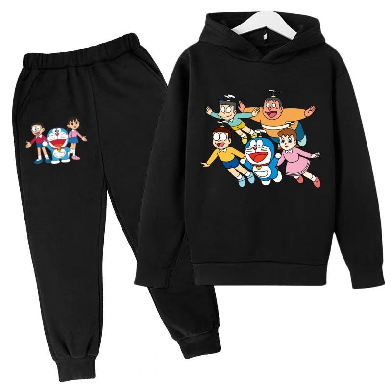 Kids Autumn Winter Clothes Hoodie Cartoon Long Sleeves Sportswear Coat+Pants 2P Boy Girl Toddler 3-12Yrs Leisure Top Fashion Set