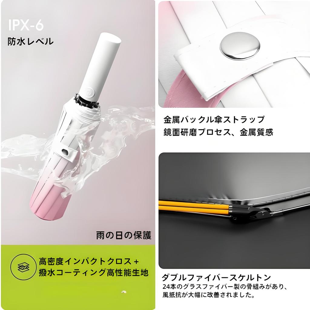 IOLOYU Folding Folding Automatic Opening and Lightweight Folding Large Size Folding Parasol and Rain Umbrella for UV Folding For For Both Sun and