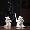Samurai Knight Ceramic Incense Holder and Burner Ornament