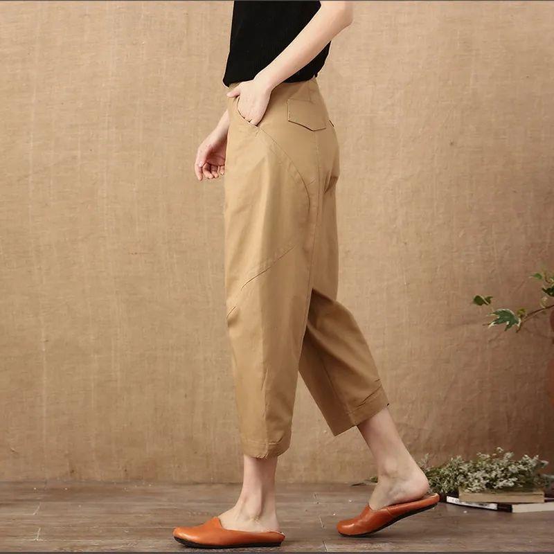 

Women s High-Waisted Loose Carrot Jeans - Spring 2025 7/8 Wide-Leg Harem Pants 29 (Waist 73 cm) For 55-60 kg