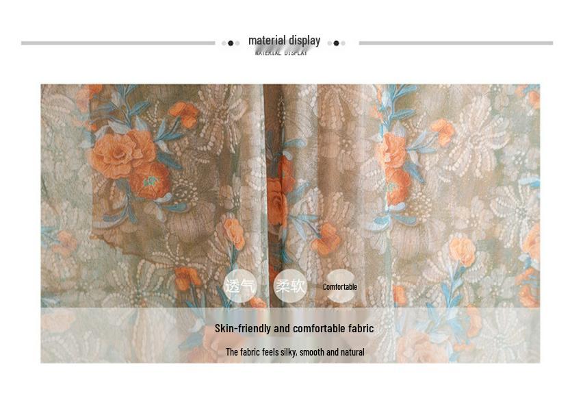 Mom's 40s-50s Summer Floral Chiffon Dress: Elegant, Elastic, New 2026 Style for Middle-Aged & Elderly Women