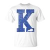 Vintage Blue Letter K Kentucky T-Shirt