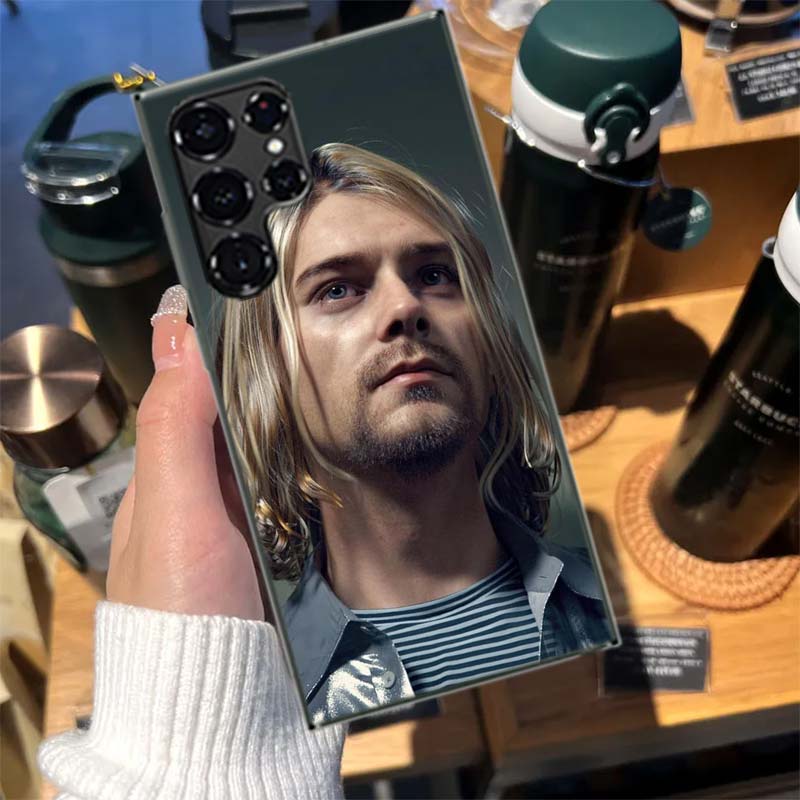 Retro Singer Kurt Cobain Cases Phone Case for Samsung Galaxy S26 Ultra S25 Edge S24 S23 FE S21 Plus S20 S22 S10 Cover TPU Capa S Samsung S24 Plus