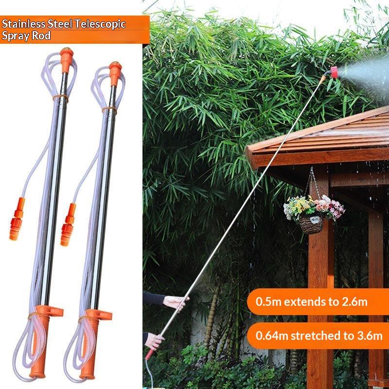 1 Set Stainless Steel Telescopic Spray Rod Extension Tube 260/360Cm For Garden Sprayer & Irrigation Nozzle Accessories