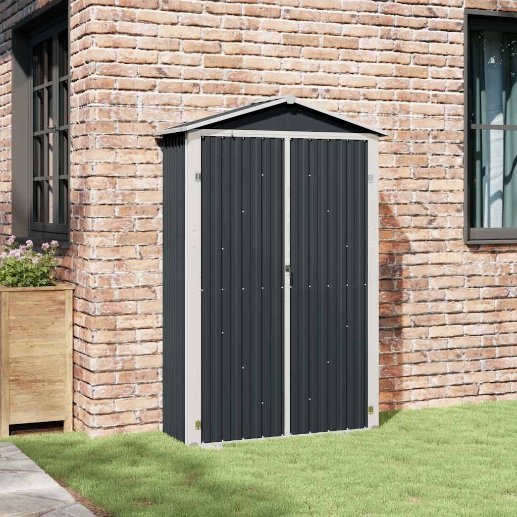 Vidaxl Garden Shed, Anthracite, 116X45X175 Cm, Galvanized Steel