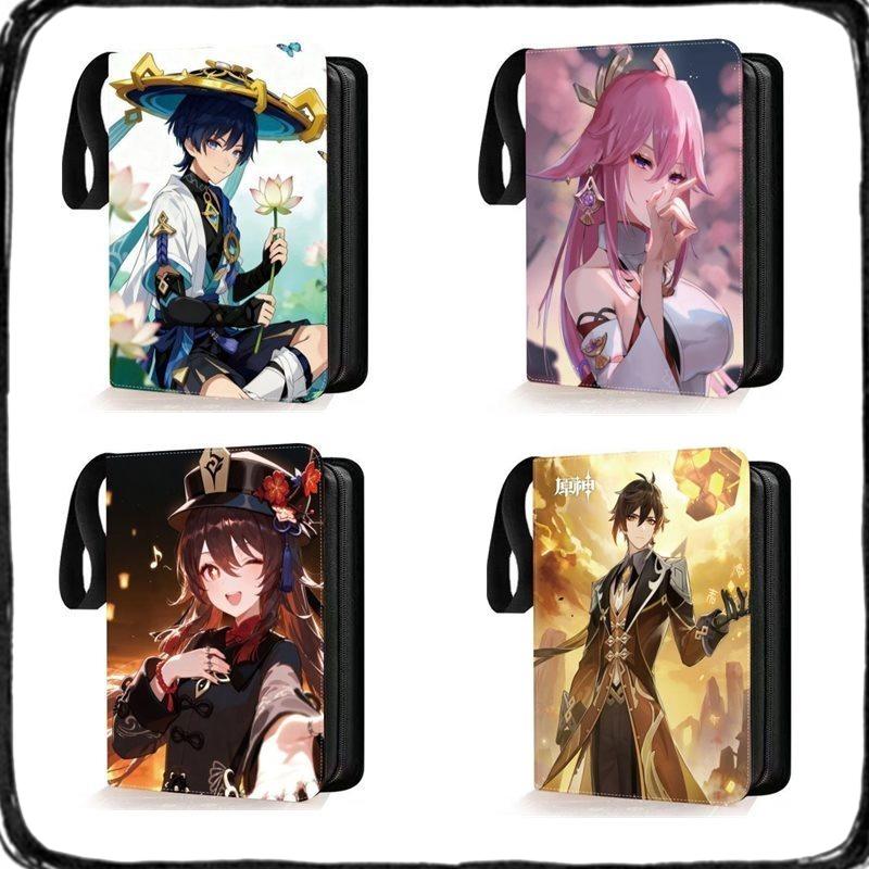 400900 Pcs Card Album Book Anime Genshin Impact Collection Card Zipper Game Cards Sunny Starscout Binder Holder Kids Gifts Toys