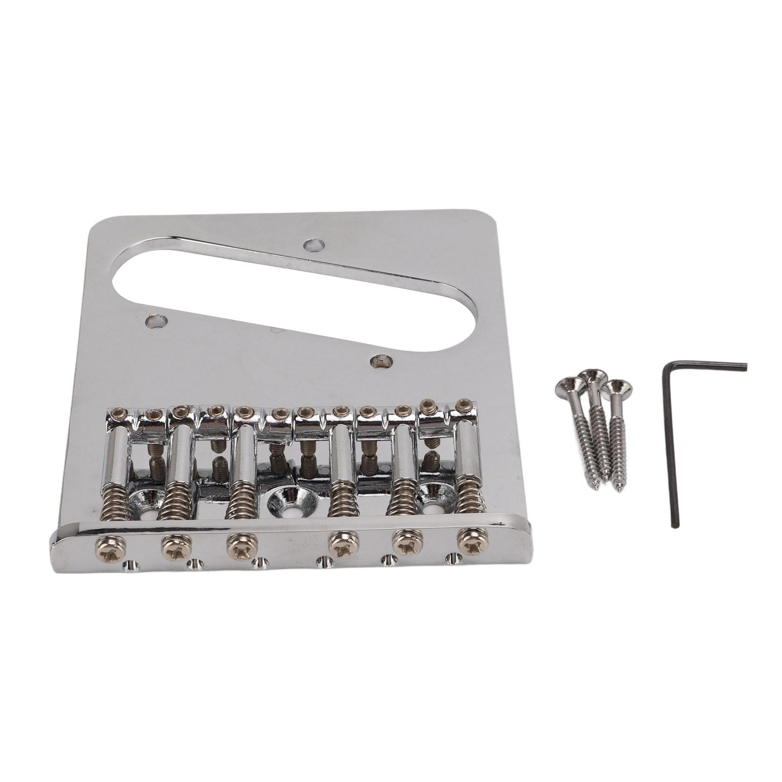 

L Shape Guitar Bridge Replacement 6 Saddle Fixing String Pull Plate for TL Electric Guitar