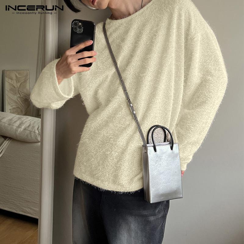 

INCERUN осенне-зимние мужские флисовые топы с длинными рукавами