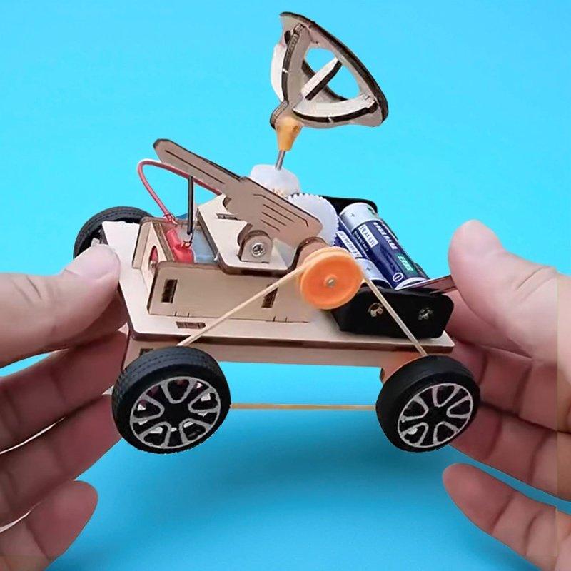 DIY Battlefield Radar Vehicle Model STEAM Electric Educational Kit 3D Assemble Kids Puzzle Scientific Fun Creative Toy Gift