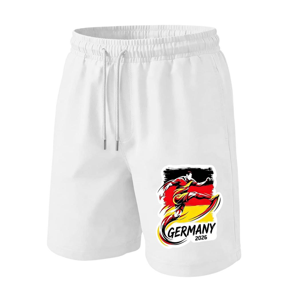 Men’s Casual Drawstring Waist Shorts with Germany 2026 Print Relaxed Fit Lightweight Breathable Athletic Lounge Wear