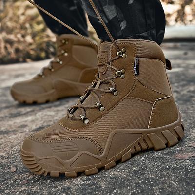 Fashion Men's Outdoor Hiking Tactical Boots Ankle Desert Boots Sports Climbing Shoes Military Work Waterproof Work Safety Hunting Shoes