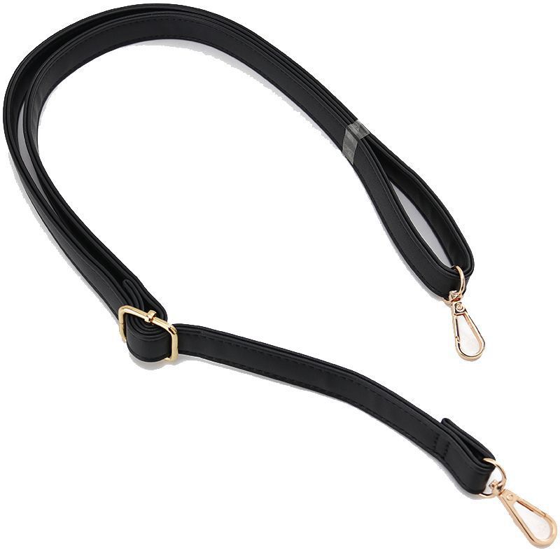 Substitute Shoulder Leather Crossbody Handbag Black Versatile Shoulder Strap