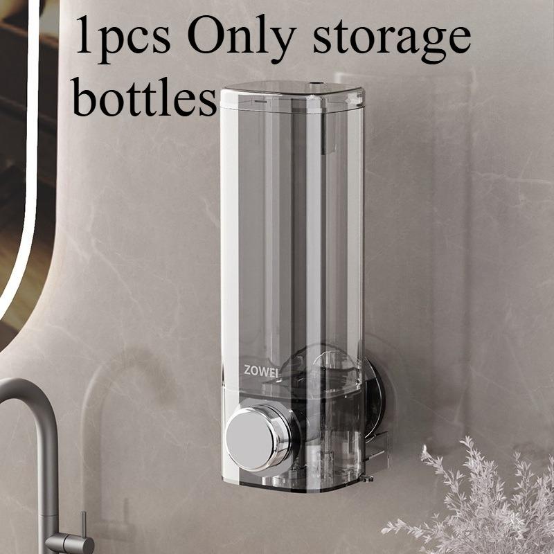1/2pcs No-punch Suction Cup Soap Dispenser Shower Gel Dispensing Bottle Shampoo Bottle Hand Soap Dispenser Soap Container