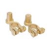 Yousheng 1Pair Brass Battery Clip Professional Positive Negative Terminal Connector Car Battery Clip Rust-Proof High Conductivity Easy Install Battery