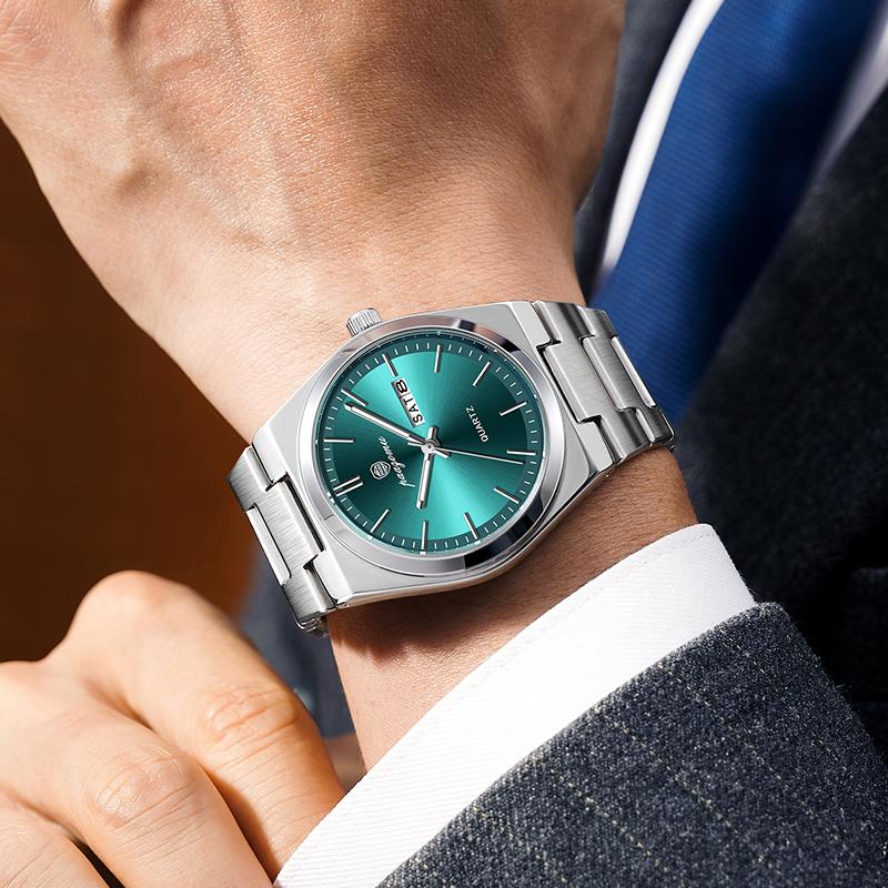 Fashion Quartz Ladies Watch Stainless Steel Date Week Woman's Wristwatch Waterproof Luminous Business Watches For Men Couples