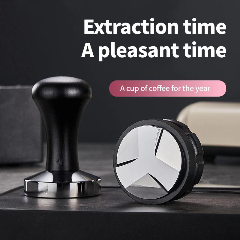Coffee Distributor Espresso Distribution Tool, Leveler 3 Angled Slopes, Adjustable Palm Tamper, Fits 51mm 53mm 58mm Portafilter