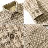 Men's Autumn Houndstooth Retro Casual Long Sleeve Shirt Z258
