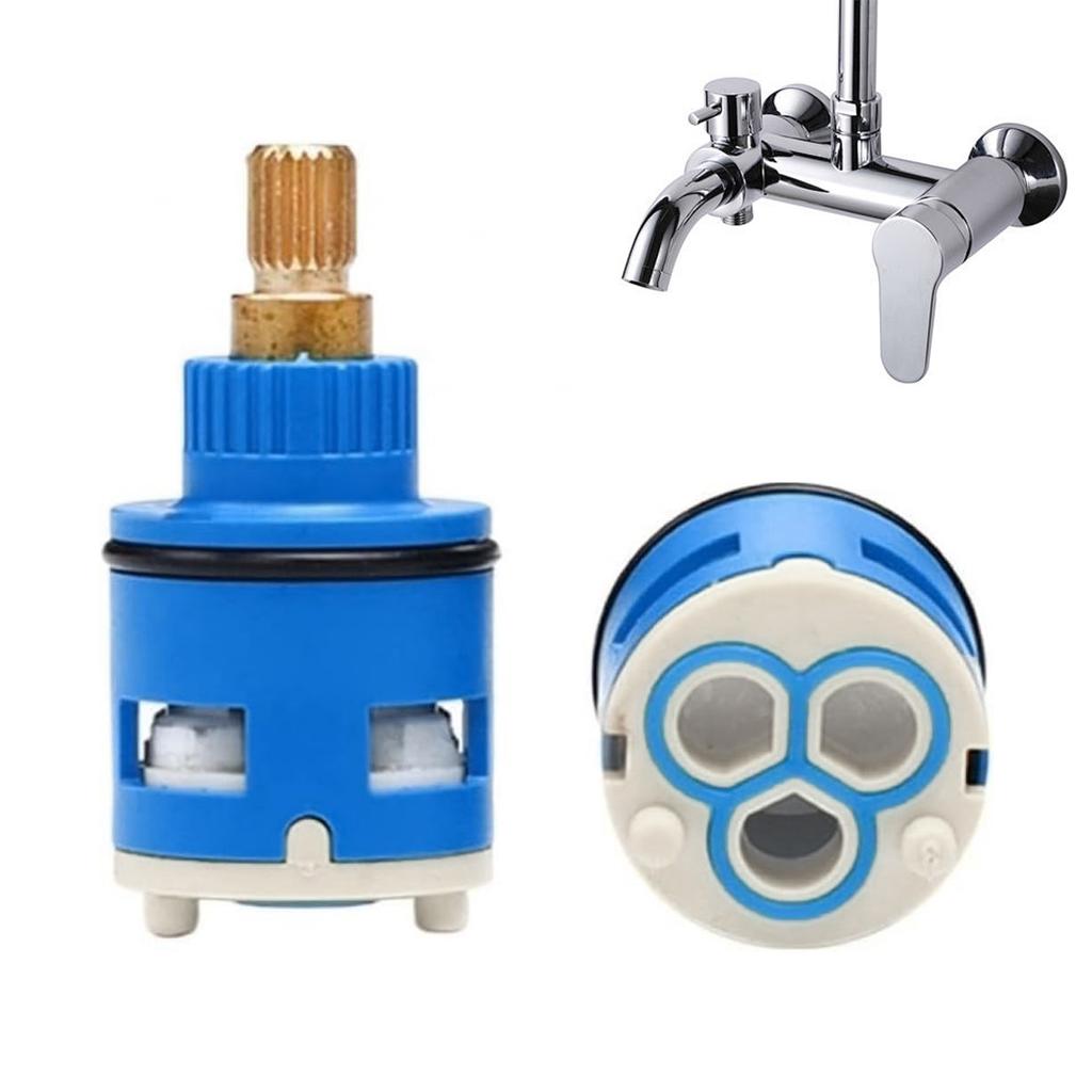Ceramic Cartridge for Faucet Hot Cold Water Mixer Handle Repair Part Suitable for Kitchen Bathroom Shower Tap