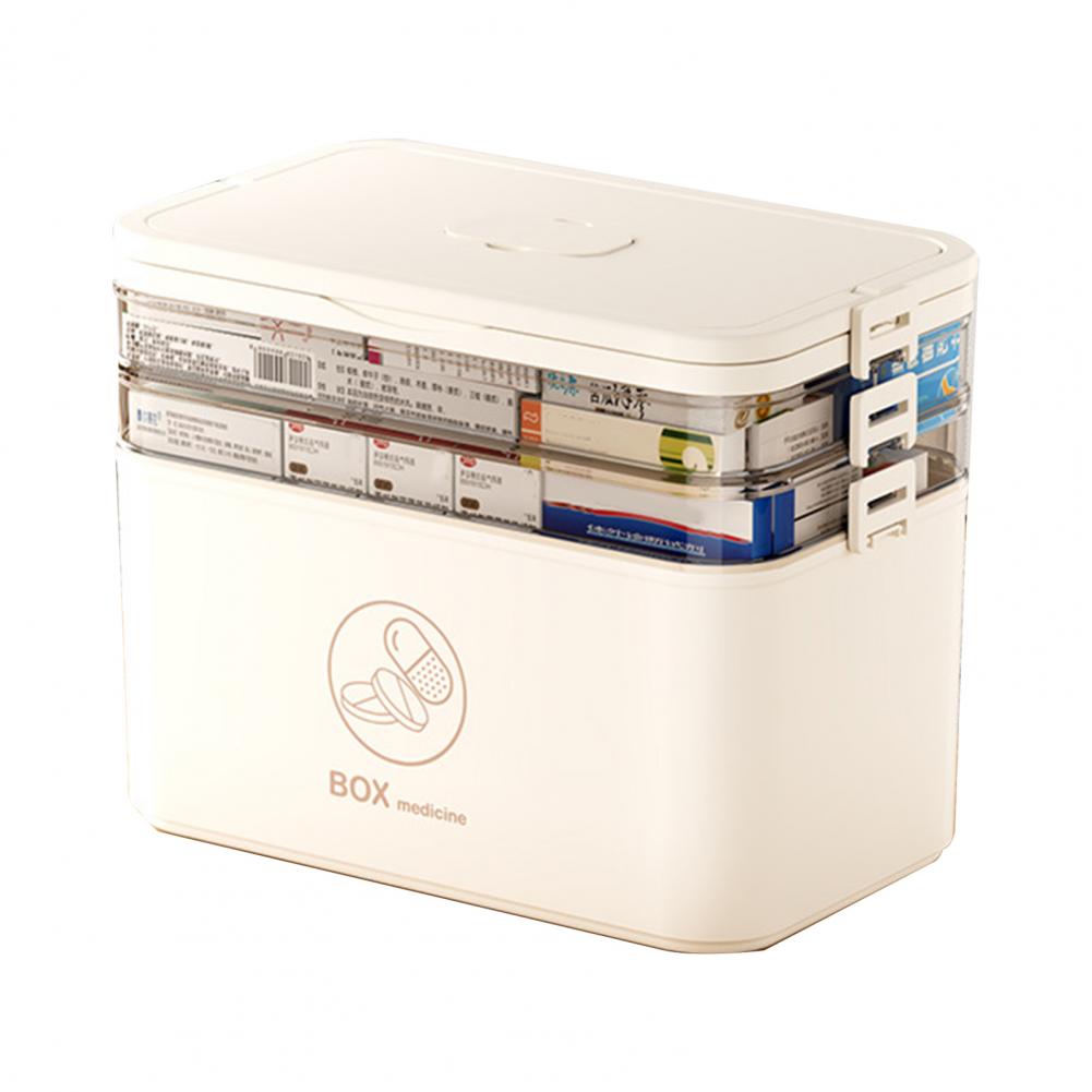 Portable Storage Solution Travel-friendly Storage Container Capacity Portable Pill Storage Box with Handle Sealing for Travel