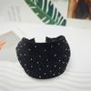 Jarní/Letní Černá Síťovaná Čelenka pro Ženy Extra Široká Vlasová Čelenka Křížový Design Elegantní a Módní Vlasové Pásky Lesklá Kostka