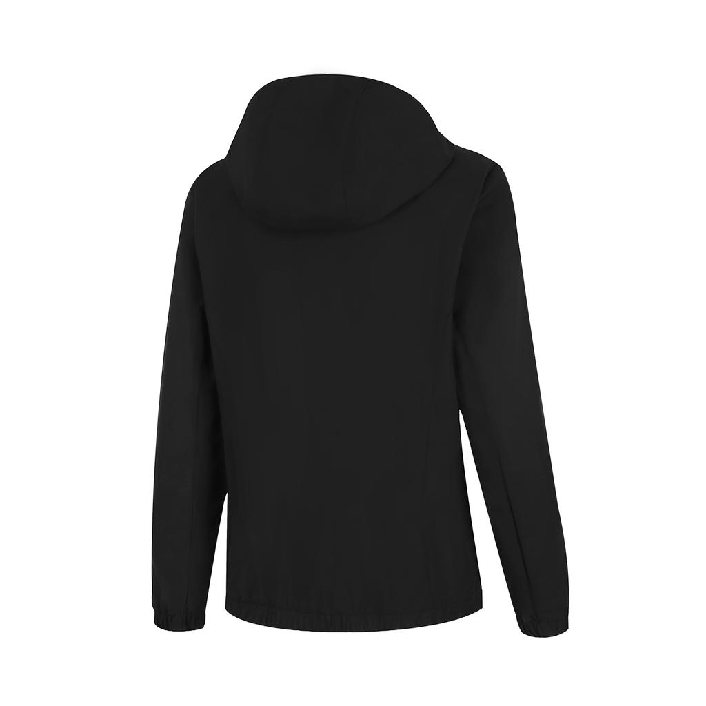 Li Ning Sports Lifestyle Series Jednobarevná větrovka s kapucí na zip Dámské svrchní oblečení Černá AFDU626-4