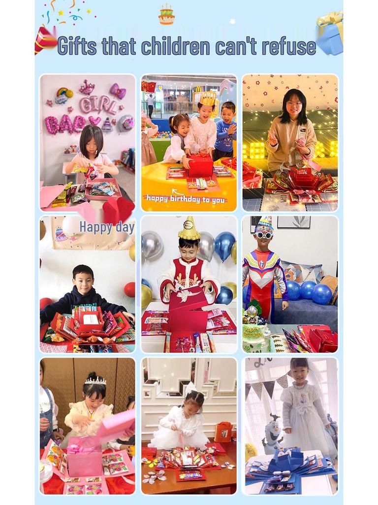 Celebrity Style Surprise Explosion Birthday Gift Box for Kids