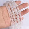 Grade A 4-14mm White & Red Agate Chalcedony Round Beads for Handmade Jewelry DIY