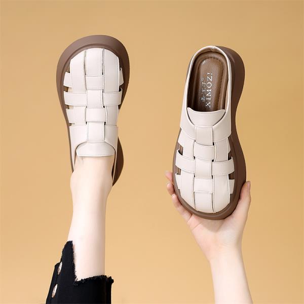 

Модные тапочки Женские Летние Закрытый носок Роскошные Шлепанцы Ажурные Каблуки Обувь Лоферы Большой размер Дизайнерские Римские Сандалии Модные Лоферы Обувь 35