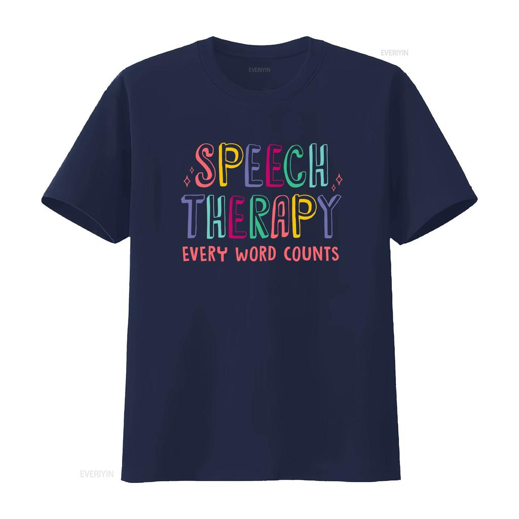 Speech Therapy Every Word Counts SLP T Shirt for Language Pathologists Perfect Therapists vintage Washed designer clothes homme