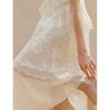 INMAN French Style Irregular Lace Ruffle Midi Dress