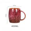 Kreative Persönlichkeitstasse Große Kapazität Einfache Keramiktasse Paartasse Japanischer Stil Kaffeetasse Teetasse