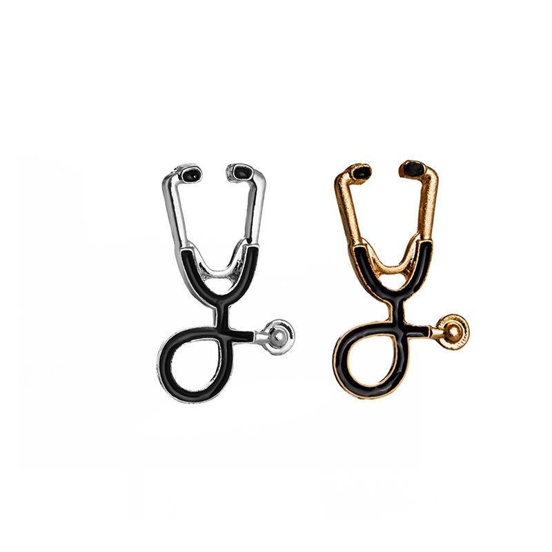 Stethoscope Badge Brooch: European & American Film-inspired Alloy Jewelry