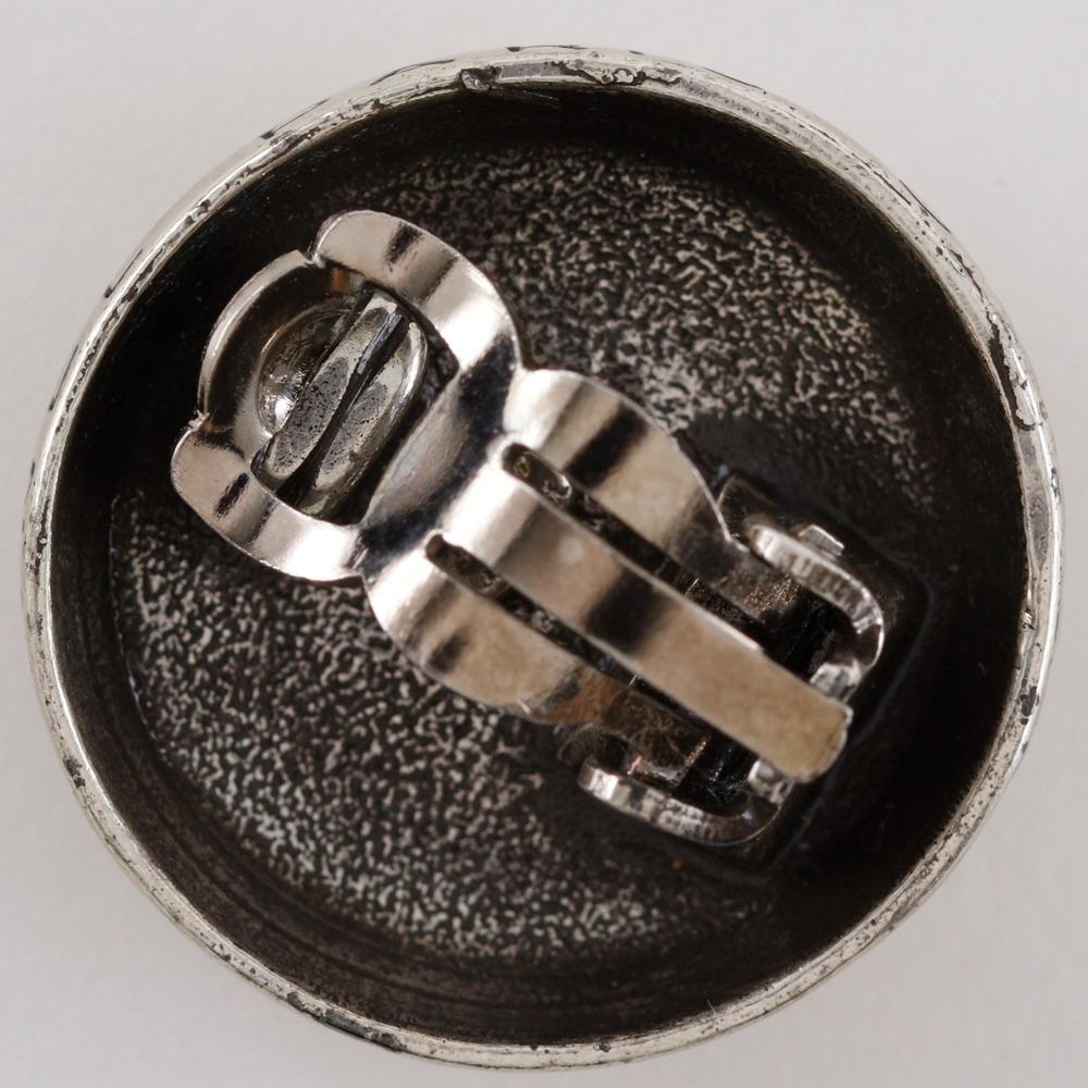 Chanel COCO Mark Earring Silver Metallic 19.1g Women Used