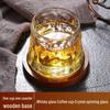 Rotating Whiskey Glass: Gyro Decompression Hammered Design