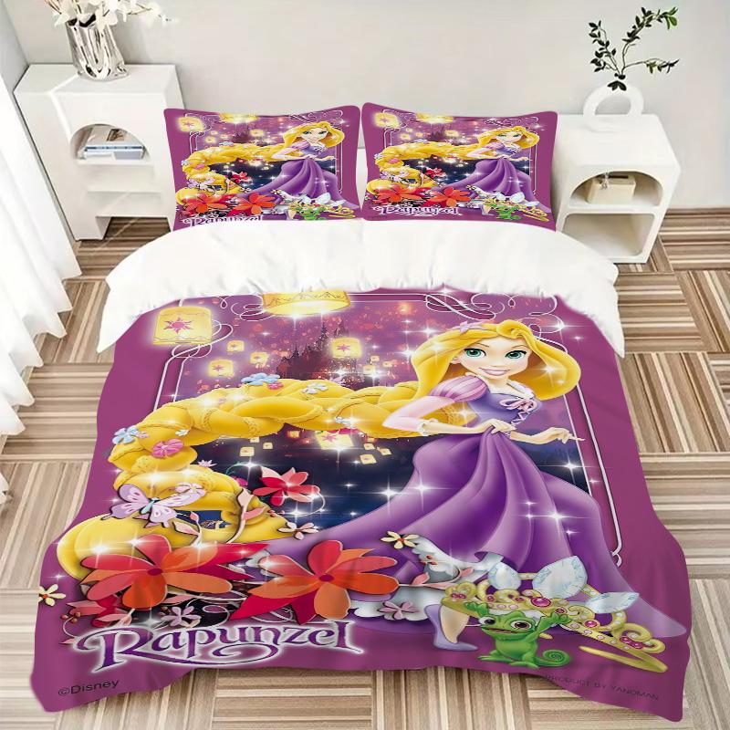 Rapunzel'S Magical Adventure Print 3Pcs Bedding Setduvet Cover With 2 Bedropillowcase Home Birthday Gift