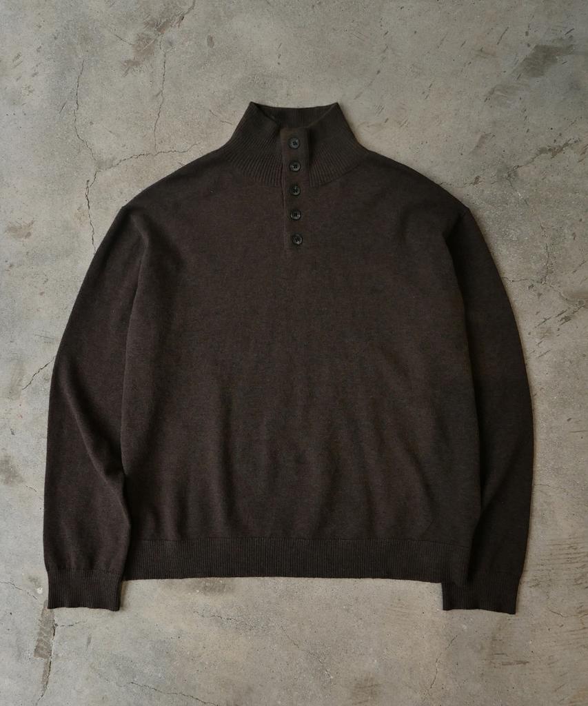 SLOWACID High-Neck Pullover Knit [Brown]