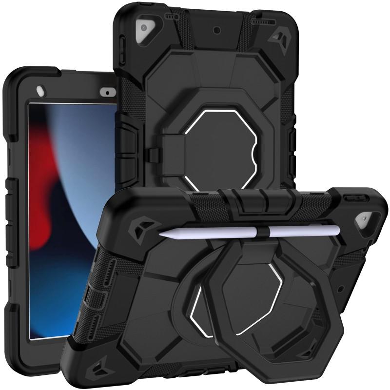 3in1 Shockproof Case IPad 7/8/9th Gen 10.2 Inch 360 Rotation Stand Hand Strap PCSilicone Cover