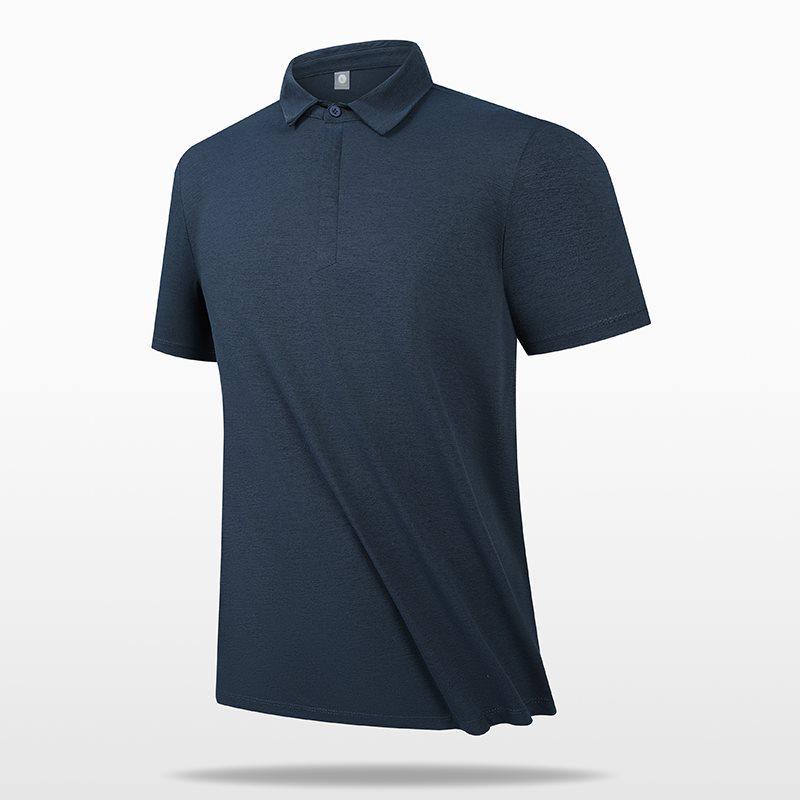 Men's Ice Silk Polo Shirt - Quick Dry, Short Sleeve, Frosted Mulberry Skin, High Quality Summer Wear
