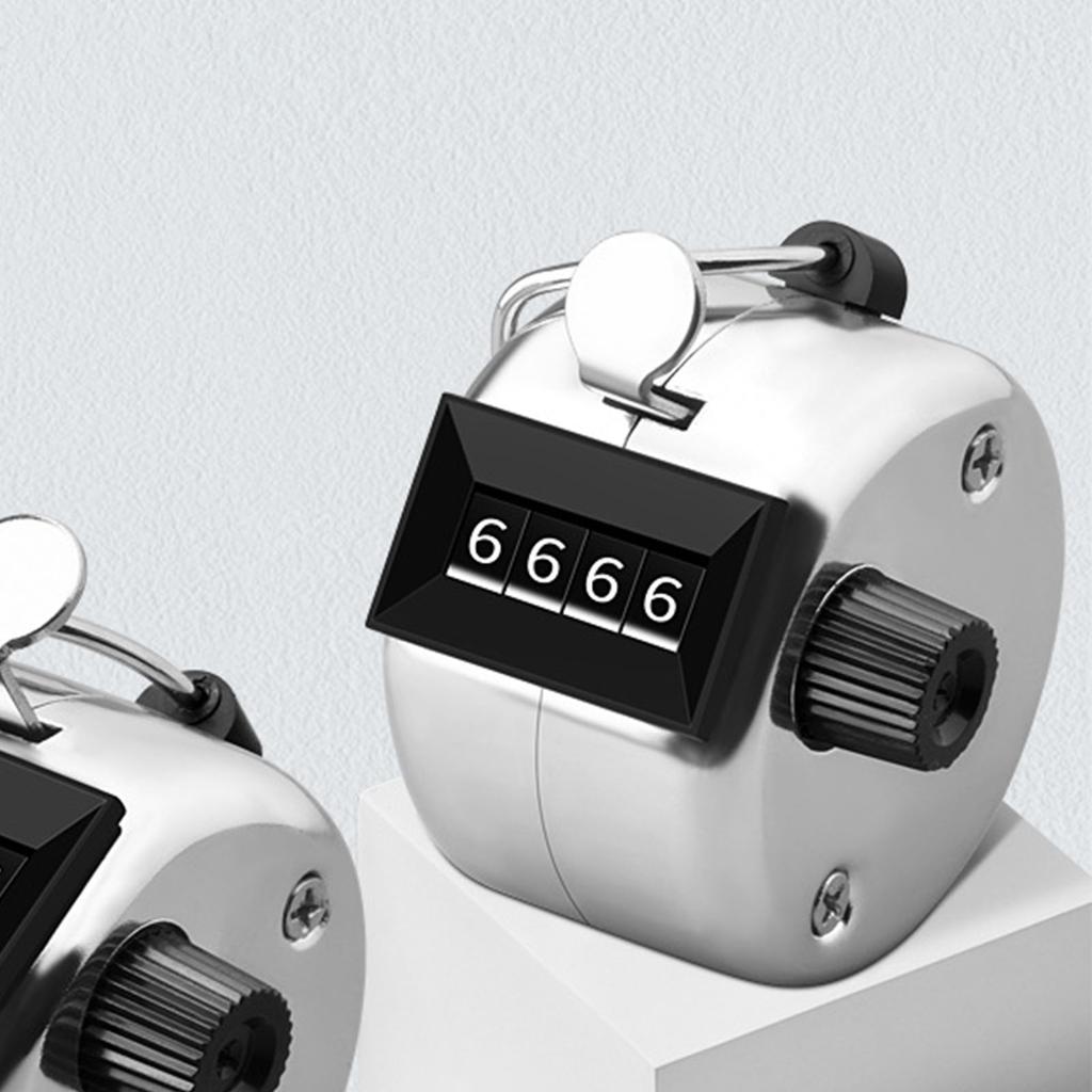 Hand Tally Counter Calculation Range 0000‑9999 4 Digit Mechanical Manual Hand Counter Clicker Metal Regular Model