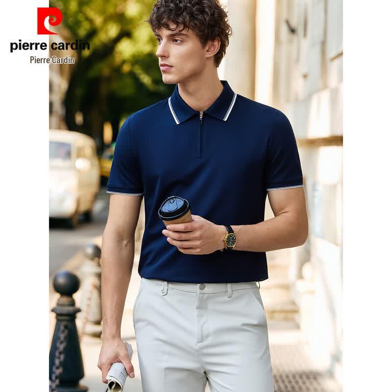 Pierre Cardin Men's Zipper Polo Shirt